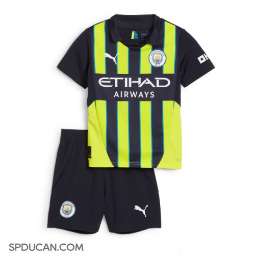 Dječji Nogometni Dres Manchester City Gostujuci 2024-25 Kratak Rukav (+ Kratke hlače)